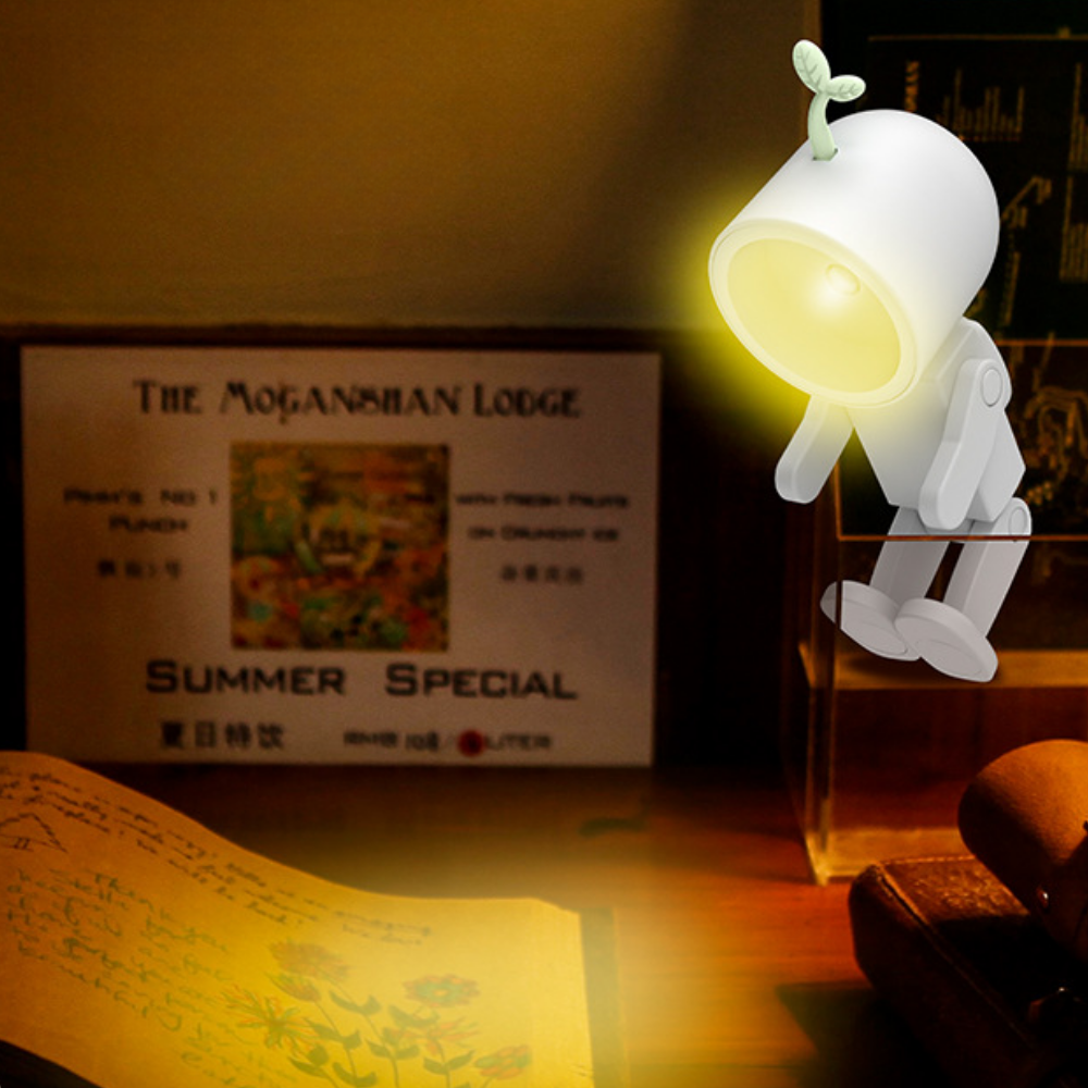 RoboGlow – Magnetic Robot Night Light with Adjustable Design
