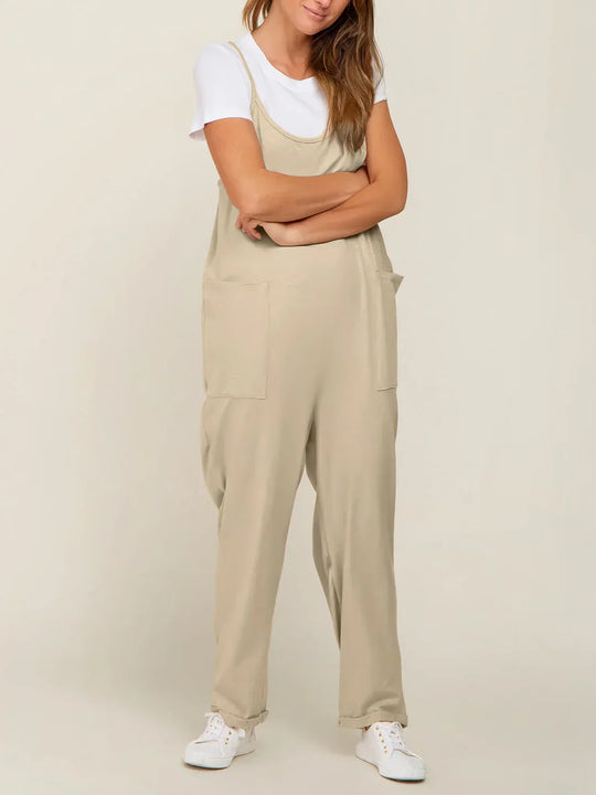 MamaOne maternity jumpsuit khaki relaxed fit