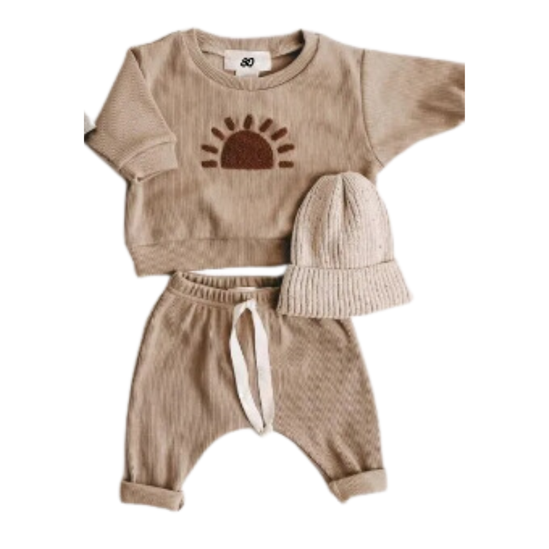 SunLounge 2-piece baby lounge set soft waffle knit