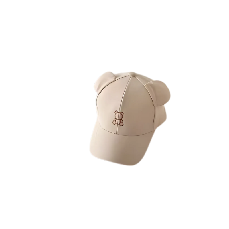 CubCap baby sun hat with bear ears beige