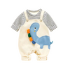 RexRomp dino print baby summer set blue
