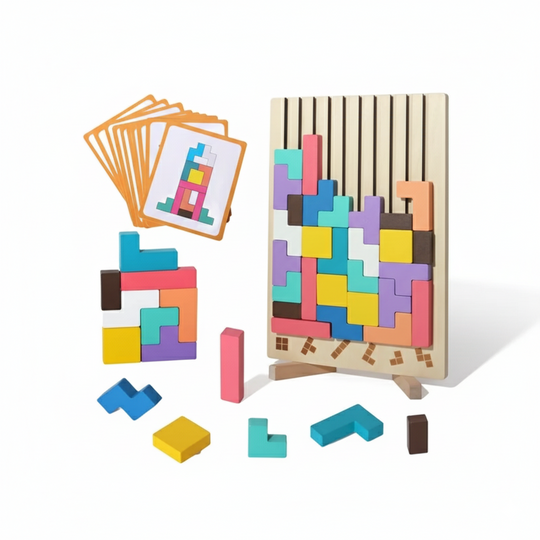 TetriSmart Wooden Stacking Set Kids Educational Toy — calm play