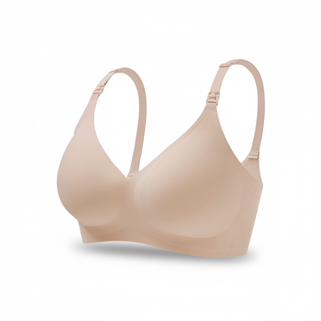 MamaGlow seamless nursing bra wireless soft support