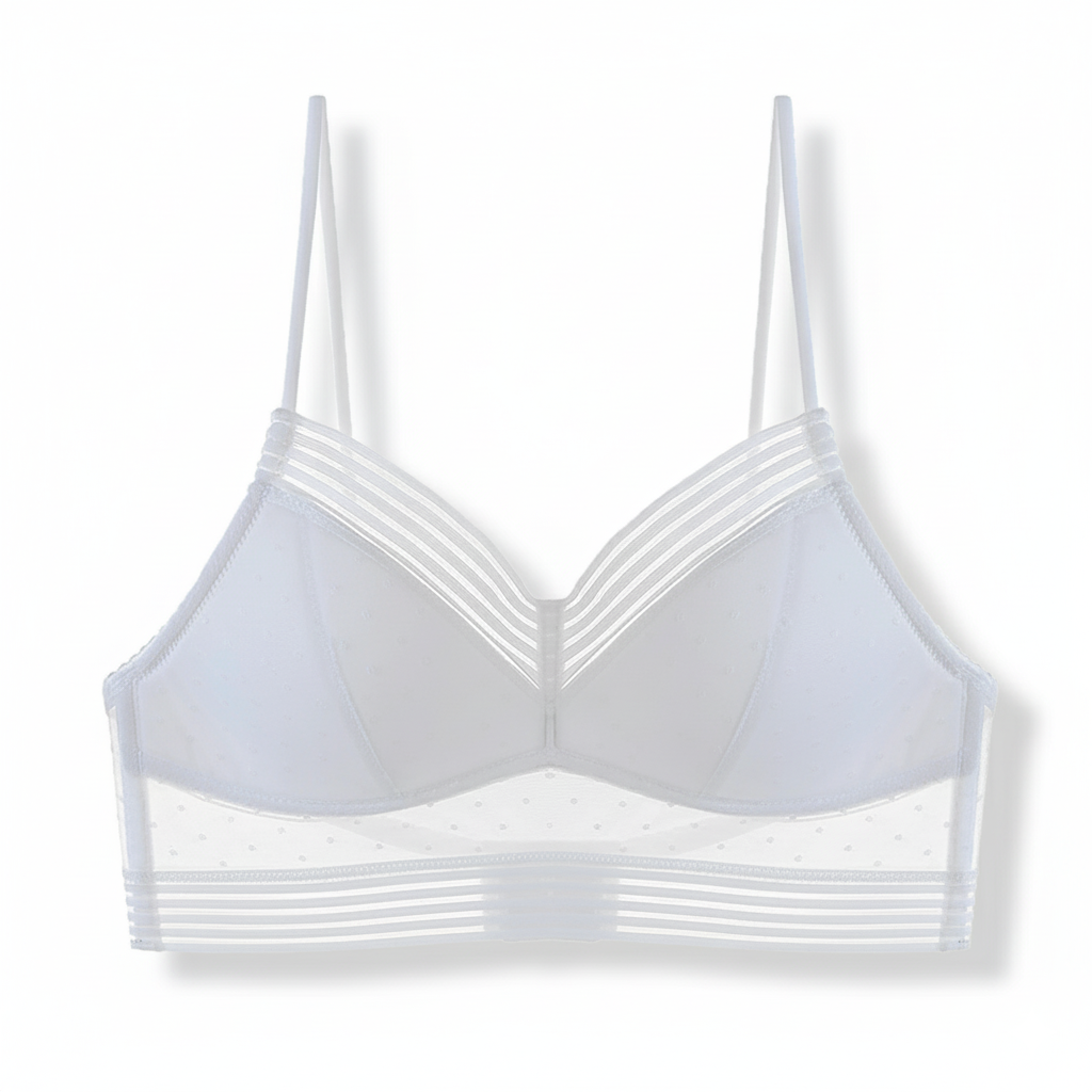 GraceLift low-back wireless lift bra white lace support