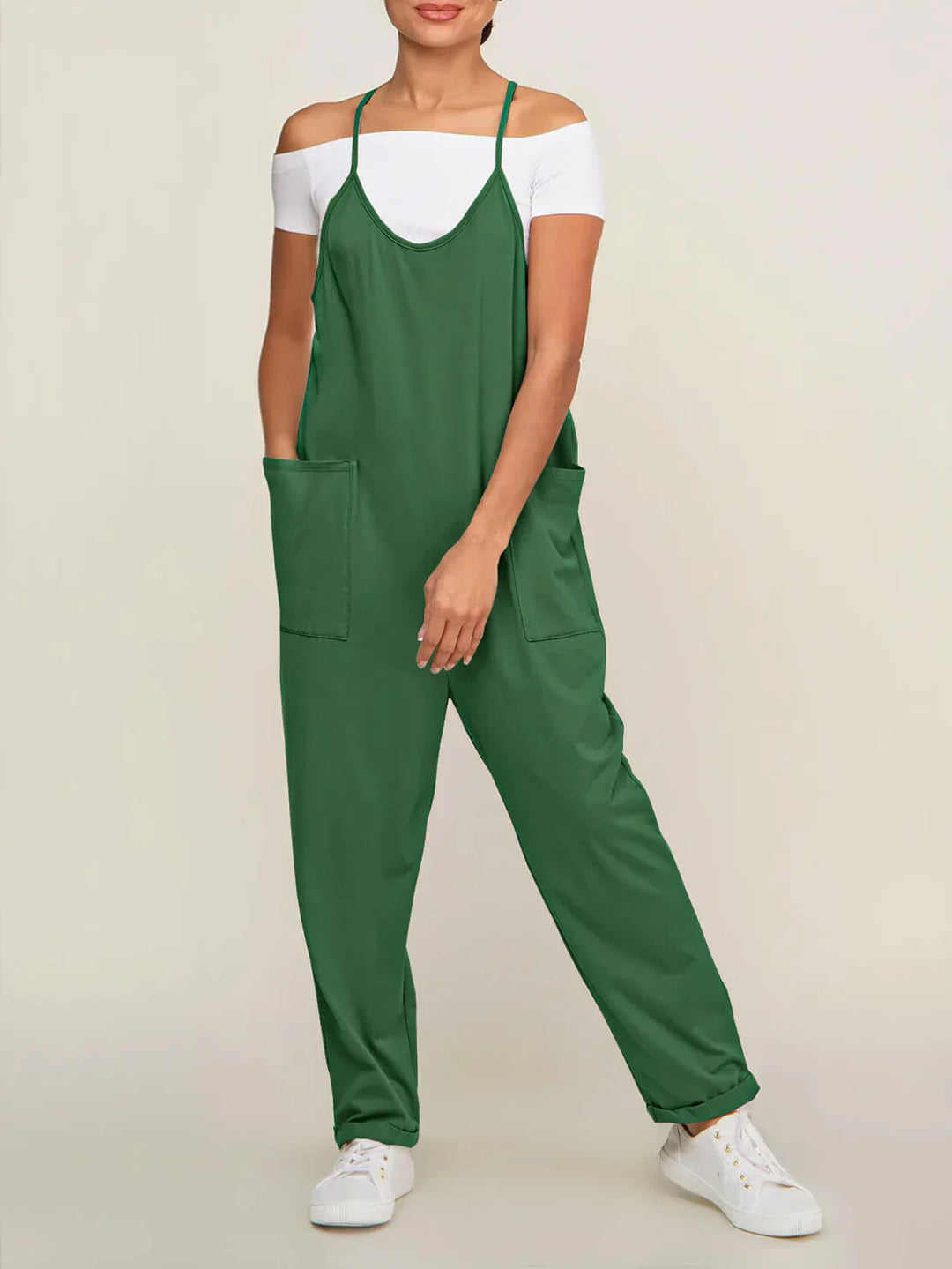 MamaOne maternity jumpsuit army green relaxed fit