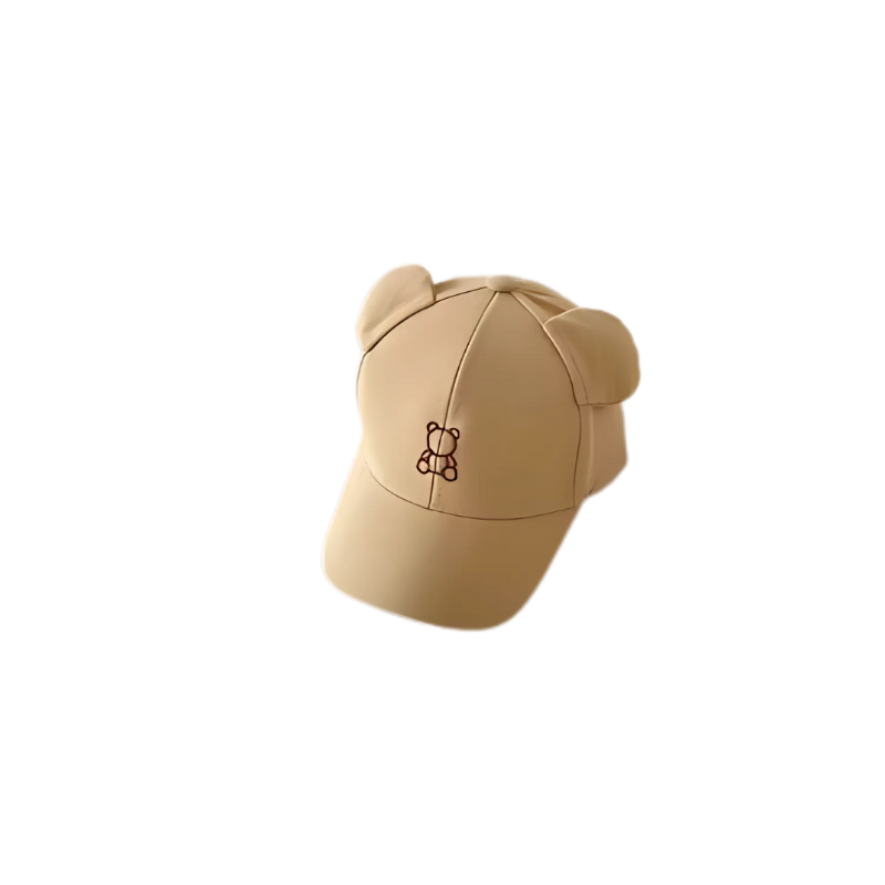 CubCap baby sun hat with bear ears khaki