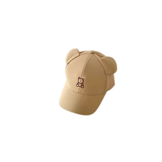 CubCap baby sun hat with bear ears khaki