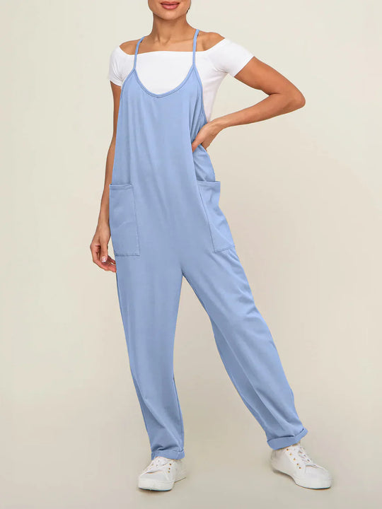 MamaOne maternity jumpsuit blue relaxed fit