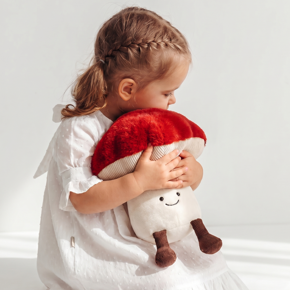 MushroomCuddle – Red Mushroom Plush Pillow