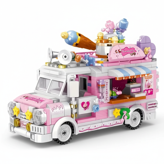 SweetStop treat cart building set colorful dessert scene