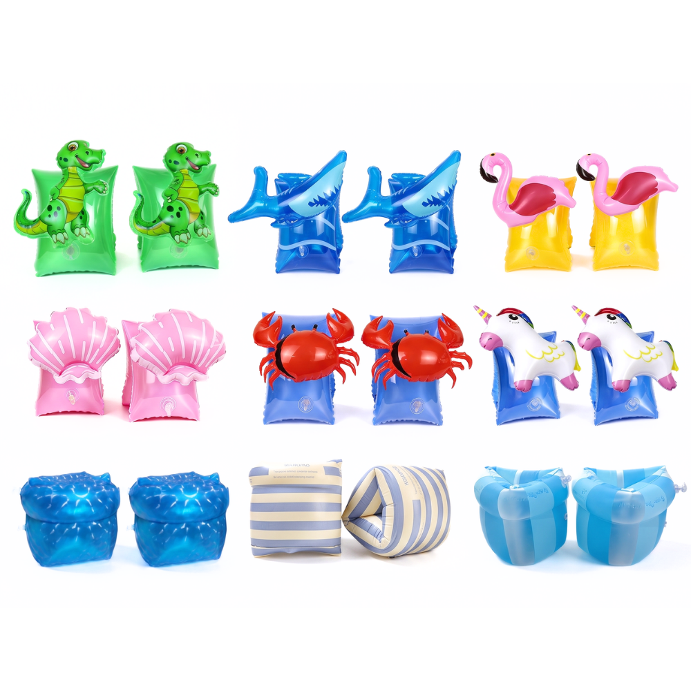 FloatNest inflatable swim armbands dual chamber kids