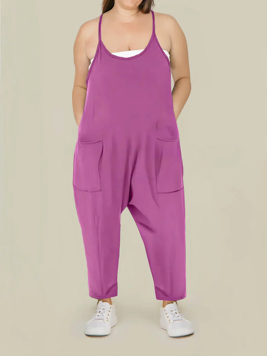 MamaOne maternity jumpsuit magenta relaxed fit