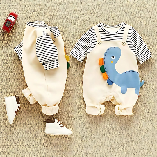 Dino summer outfit allows free movement for crawling