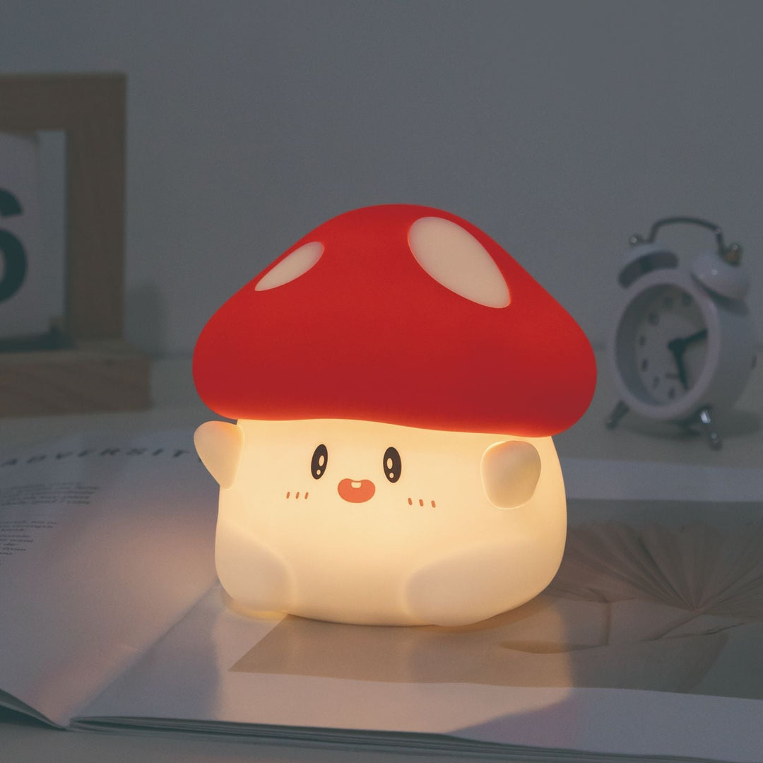 GlowNest Mushroom Baby Night Light — Clean Calming Glow