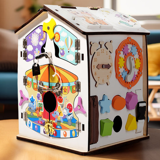 Montessori Wooden Activity House