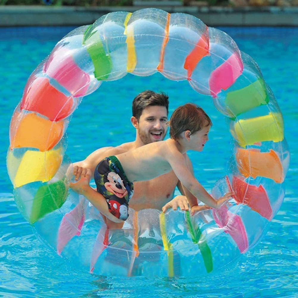Lightweight portable swim ring easy to inflate