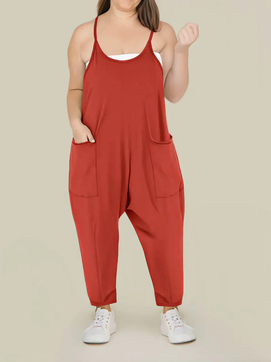 MamaOne maternity jumpsuit red relaxed fit