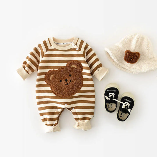 Baby romper with snap buttons for easy changing