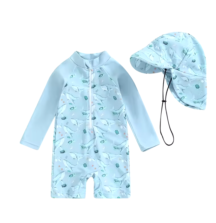TideTot baby UV swim set with ocean animals