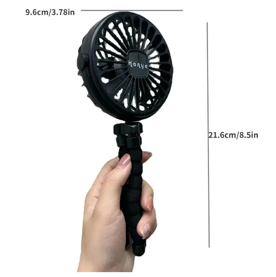 Portable bladeless fan clips to crib and table