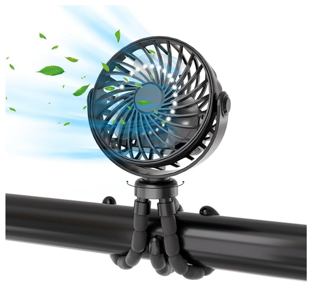 BreezyTot bladeless stroller fan black