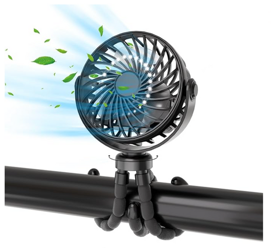 BreezyTot bladeless stroller fan black