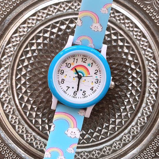 BrightBeam blue rainbow kids watch adjustable up to 21 cm