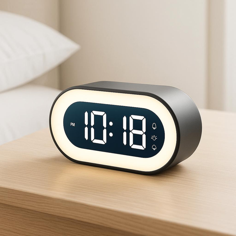 GlowWake – Digital LED Alarm Clock with Night Light