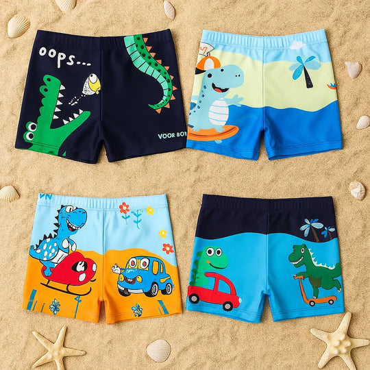 Quick-drying kids swim trunks for beach days