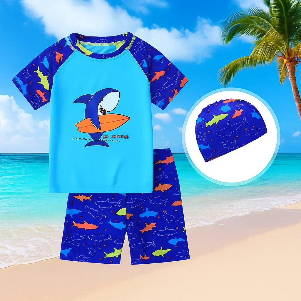 Sun-smart swim set for beach and holidays