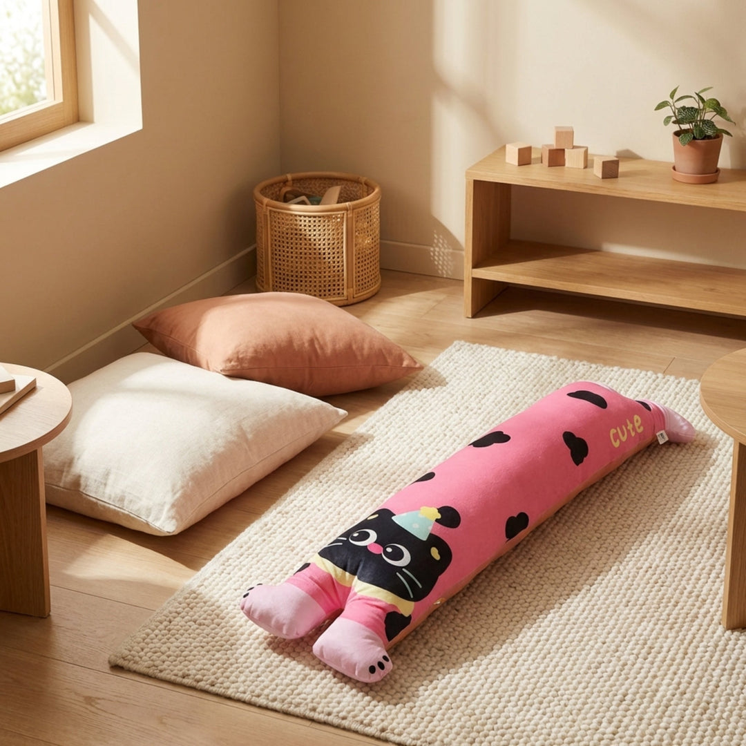 SnugglePaws Kitty Bolster Plush Toy — Cozy Comfort for Kids