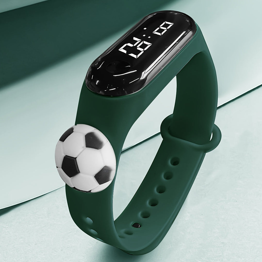 GoalFlash LED football kids watch green