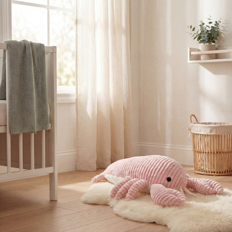 Coral Hug Lobster Plush Toy — Clean Calming Comfort