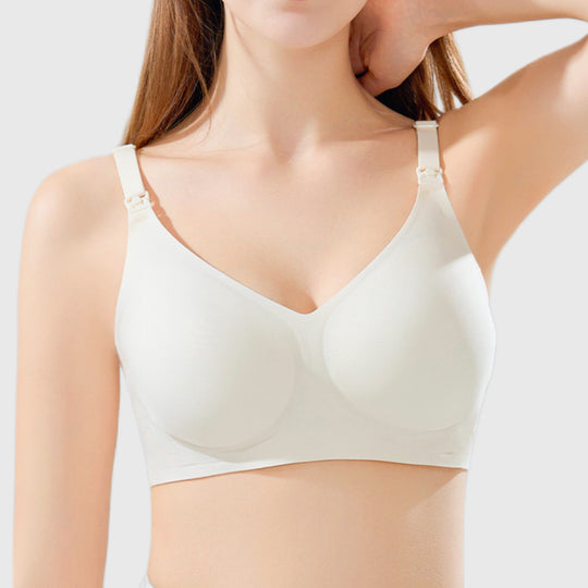 Nursing bra with built-in waterproof leak protection