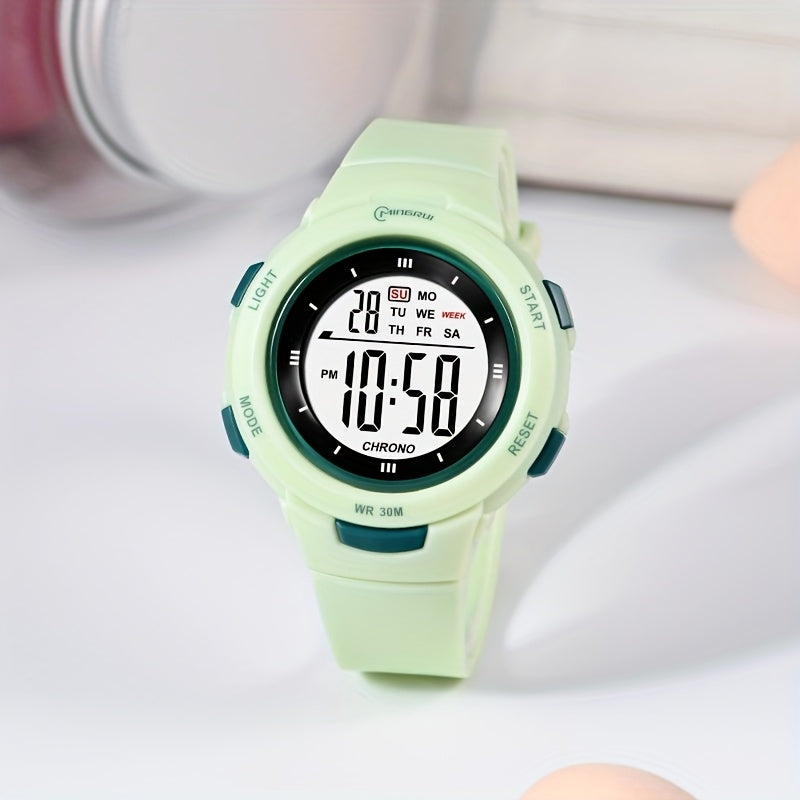LumaDive green waterproof digital kids watch for outdoor adventures