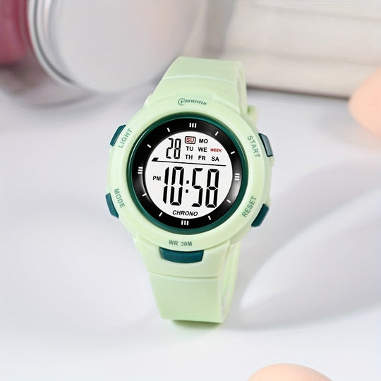 LumaDive green waterproof digital kids watch for outdoor adventures