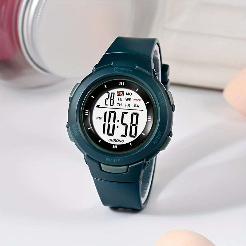 LumaDive dark green waterproof digital kids watch for boys and girls