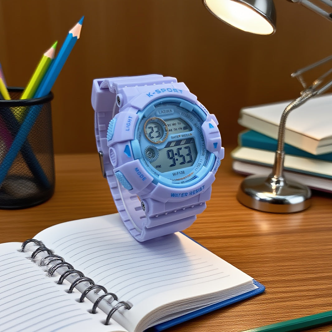 Durable waterproof sport watch for active teens