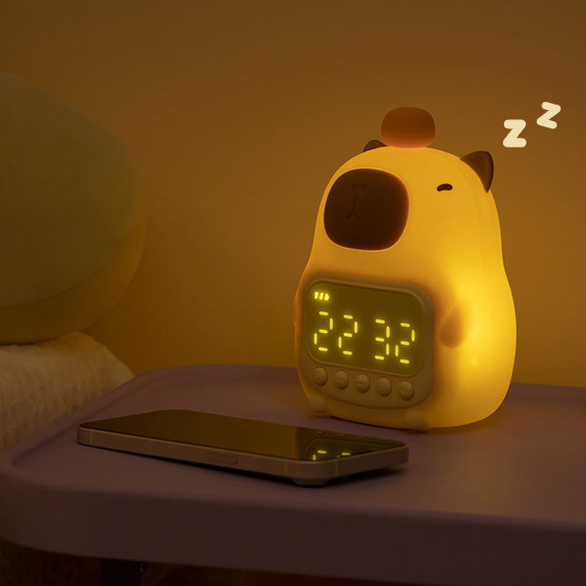 CapyTime Glow Buddy Baby Night Light Alarm Clock — Modern Quality