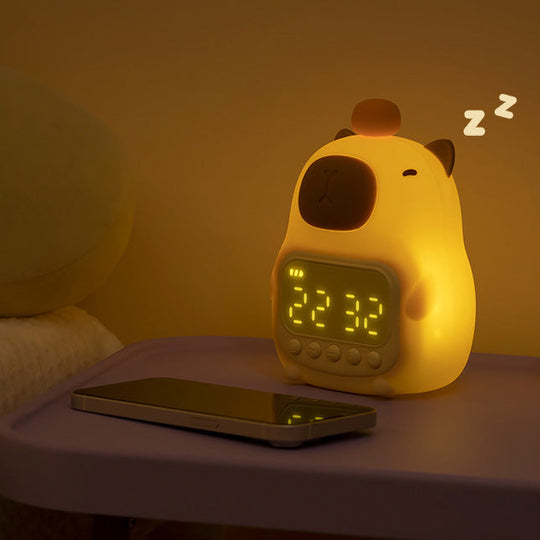 CapyTime Glow Buddy Baby Night Light Alarm Clock — Modern Quality