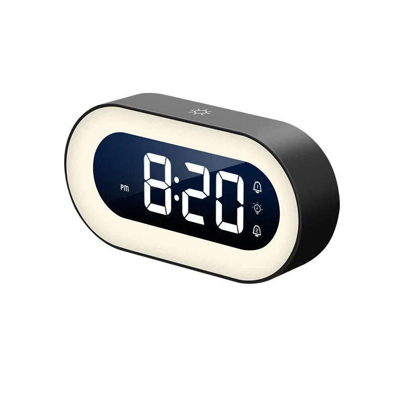 GlowWake – Digital LED Alarm Clock with Night Light