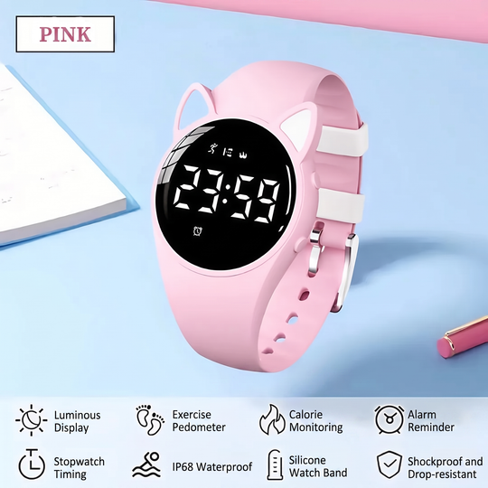 Fitness tracker watch with timer and alarm functions