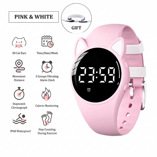 Splash-resistant smartwatch for school and sports
