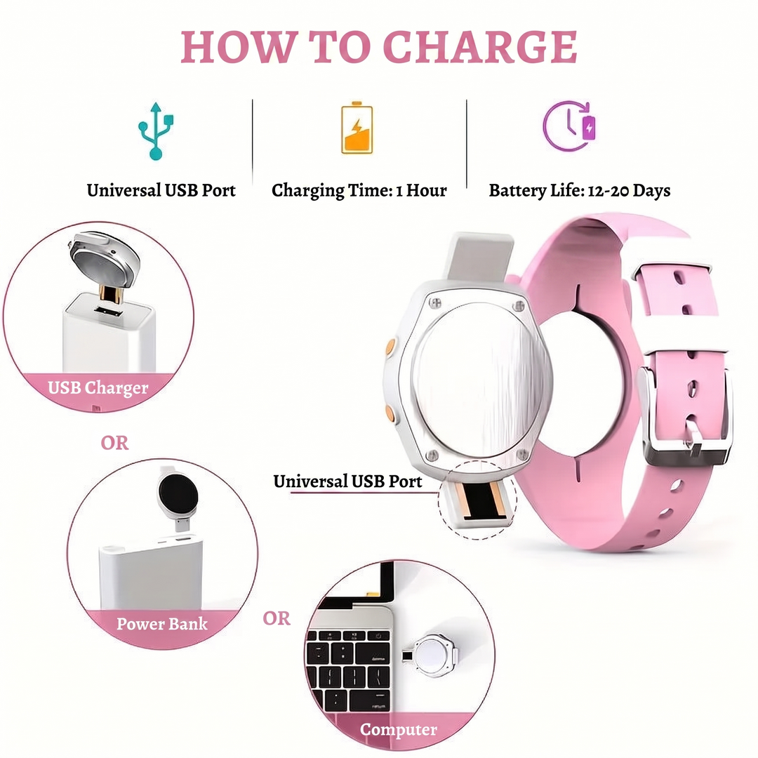 StepGlow fitness tracker with soft comfortable strap