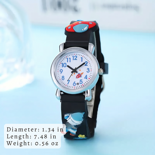 Skin-friendly astronaut kids watch for young explorers
