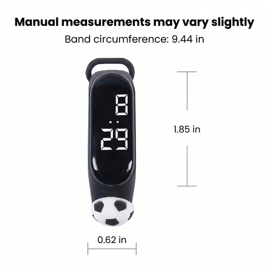Sporty LED football watch with comfortable TPU strap