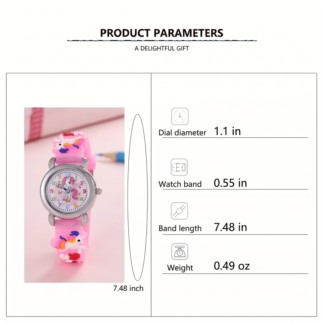 Charming unicorn kids watch makes telling time enchanting