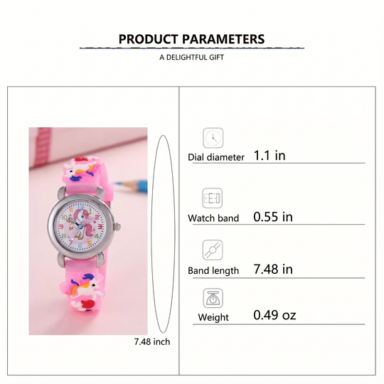 Charming unicorn kids watch makes telling time enchanting
