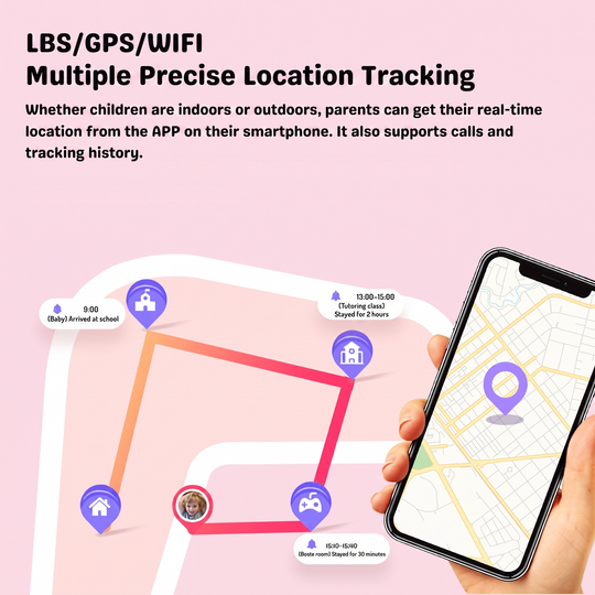 Durable kids GPS smart watch for school days and outdoor play