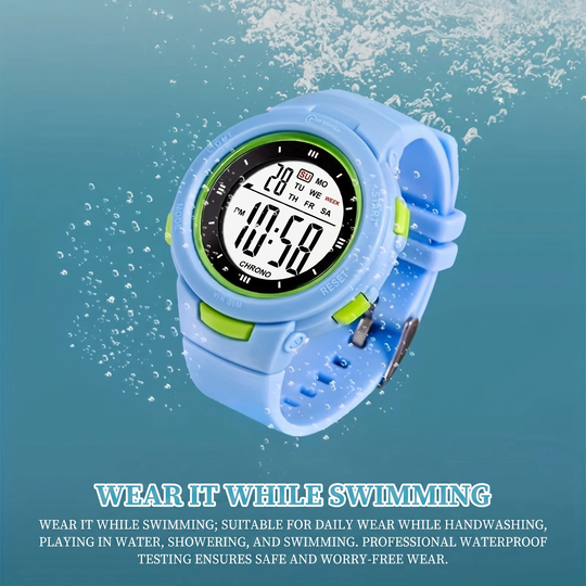 Waterproof kids watch keeps children exploring with confidence
